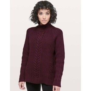 NEW Lululemon Bring The Cozy Chunky Cable Knit Pullover Sweater